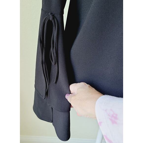 Witchy Whimsigoth Black Shirt Blouse Sz Small‎ Bell Sleeves Fairygrunge NEW - Picture 8 of 12